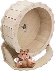 Trsnzul Hamster Laufrad Holz, 1x, für Hamster & Kleintiere, leise, Spielzeug - Bild 1 von 4