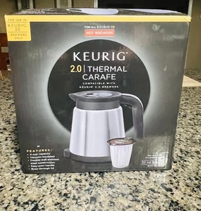 Keurig 2.0 Thermo Edelstahl Kaffeekaraffe 32 Unzen 4 Tassen Kapazität Neu im Karton - Bild 1 von 12