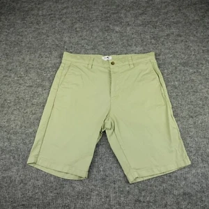 NN07 No Nationality Crown Shorts Mens 32 Green Chino 9" Inseam Preppy Casual - Picture 1 of 9