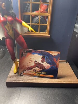 Spider-Man vs Carnage Spider-Man Premium 96 Classic Confrontations Card #42 - Image 1 of 4