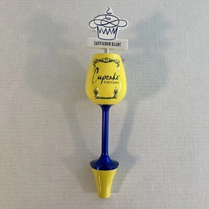 Cupcake Vineyards Wine Glass Tap Handle Yellow Sauvignon Blanc Beer Keg She Shed - Picture 1 of 11