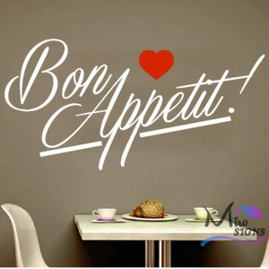 Bon Appetit Kitchen WallSticker or Dining Room Decor Writing - Picture 1 of 26