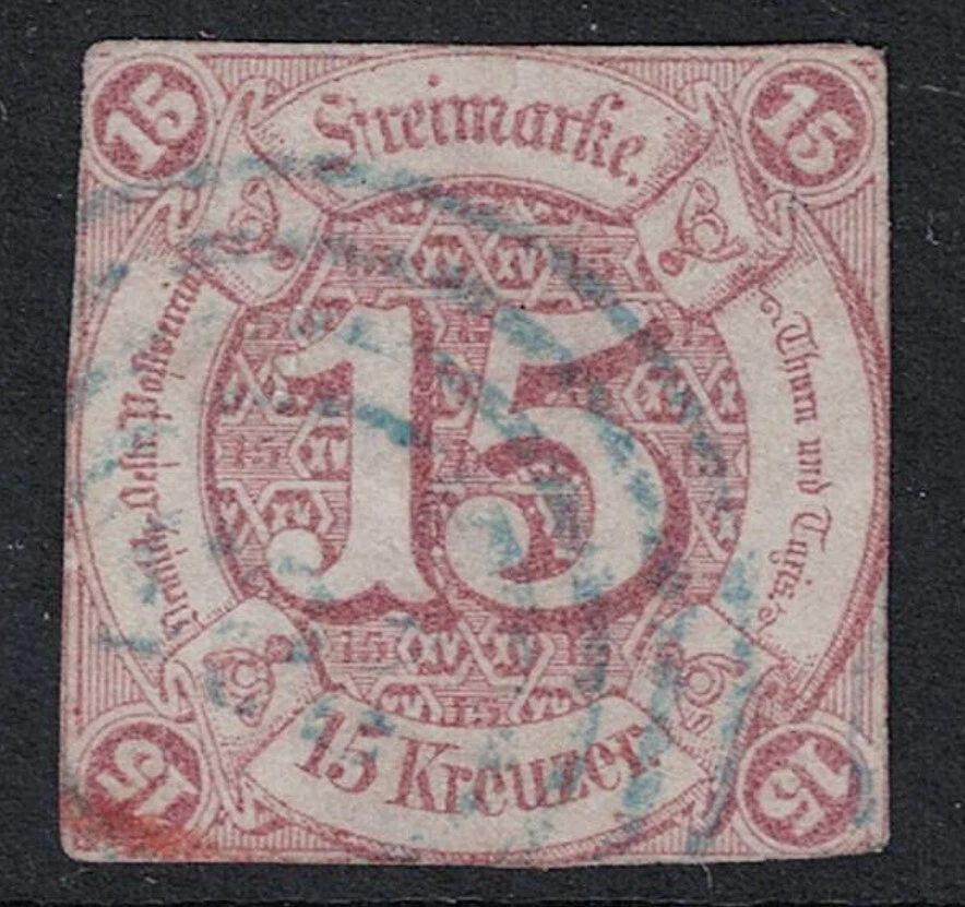 Thurn & Taxis SC# 51 Usado/Azul Cancelar/Pin Tamaño Delgado - S25482 Foto 1 de 1