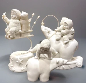 Lot of 3 DEPT 56 Polar Bear Snowbabies: Over the Top, Milky Way, Follow the Star - Picture 1 of 24