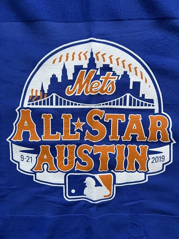 New York Mets 2019 Austin All Star Fleece Throw Blanket w/ Nylon Strap 49” X 58” Cover