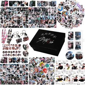Juego de caja de regalo Stray Kids Merch incluye 1 soporte para tarjeta fotográfica 165 postales 200 - Imagen 1 de 1