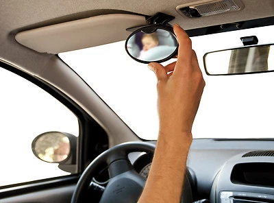 Car Interior Baby & Child Watcher Safety Mirror 2-in-1 with Clamp & Suction Cup - Image 1 of 4