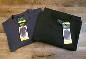 WOOLRICH Men's Small NWT Long Sleeve Pocket Tee Choice: Blue or Gray - Picture 1 of 14