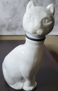 Vidrio artístico Empoli 7" vidrio de leche gato gatito DECANTADOR tapón botella genio Italia - Imagen 1 de 9
