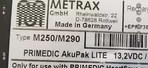 Neu M250/M290 Metrax Primedic HeartSave XD1 XD300 XD330 Defibrillator Akku - Bild 1 von 1
