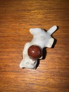 Vintage Occupied Japan Cat With Brown Ball Figurine Trinket Collectible - Picture 1 of 7