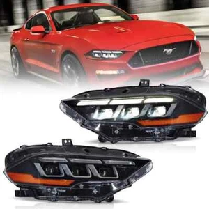 2018-2023 Ford Mustang Headlights Full LED With S650 Style - Picture 1 of 11