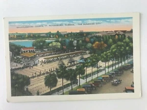 Postal FL San Petersburgo Tejo Canchas Vista de Pájaro Sol c1930s - Imagen 1 de 2