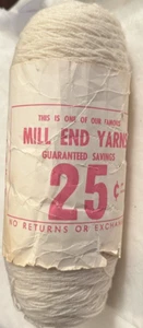 Vintage 100% Virgin Acrylic Yarn - 1 Skein White by Manufacturer's Mill Ends - Picture 1 of 4