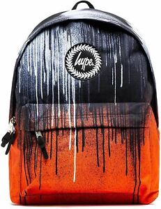 Hype Orange Drips Crest Unisex Nylon Shoulder Bag Backpack