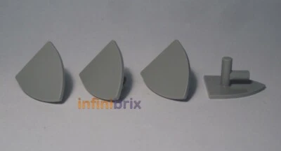 4x Lego Triangular Shields 3846 Light Grey for Knights, Castle NEW 4211465