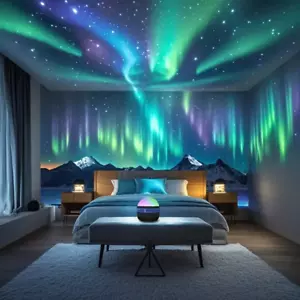 NORTHERN LIGHT GALAXY PROJECTION LAMP AURORA STAR PROJECTOR NIGHT LIGHT GIFT LED - Picture 1 of 20