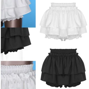 Womens Bottoms Ruffled Street Wear Costume Skirt Summer Panties Tiered Knickers - Picture 1 of 37