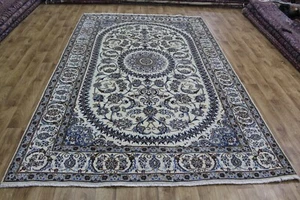 FINE HANDMADE NAIN RUG WOOL AND SILK IN EXCELLENT CONDITION 300 X 192 CM - Picture 1 of 12