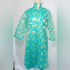 CONNIE ROBERSON 100% silk 2 pc. DRESS & OVERCOAT xs 4 - Picture 1 of 9