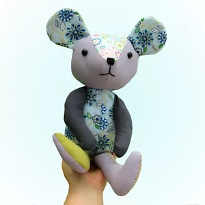 Memory mouse sewing pattern, keepsake patchwork soft toy mouse  by pcbangles - Picture 1 of 7