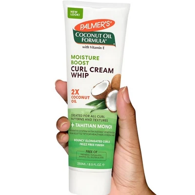 Palmer's Aceite de Coco Moisture Boost Curl Whip Cream 8.5 OZ Crema Hidratante para Rizos Foto 1 de 4