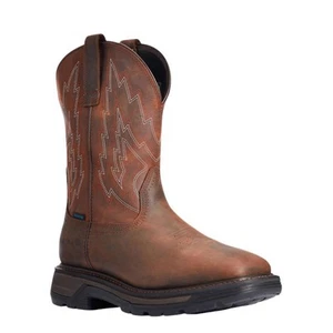 Ariat men's big rig waterproof work boot - soft toe Dark Brown - Picture 1 of 41
