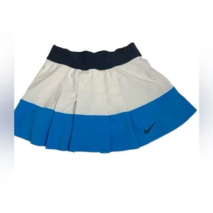 Nike Dri-Fit Tennisrock Damen XS Plissee Skort blau weiß schwarz - Bild 1 von 9