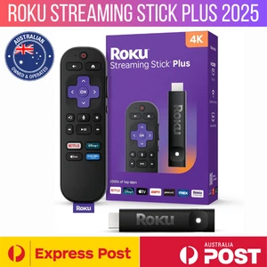 ROKU Streaming Stick Plus 2025 - 4K & HDR w/ NETFLIX PLEX PRIME VIDEO - Picture 1 of 6