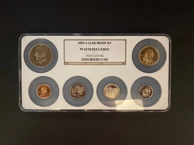 2005-S 6 COIN CLAD PROOF SET PF 69 ULTRA CAMEO NGC - Image 1 of 2