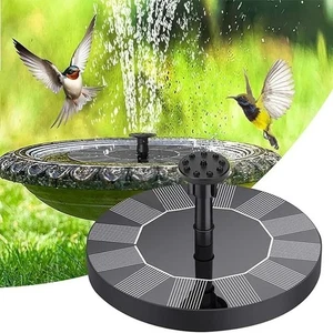 Solar Fountain Floating Pump Water Feature Garden Pool Bird Bath Pond Outdoor - Picture 1 of 7