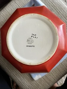 Vintage 1930s Shelley Pottery Drip Ware Bowl, Art Deco Orange & Yellow Glaze - Picture 1 of 4
