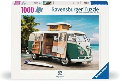 Volkswagen Campervan Puzzle 1000 Piece Vintage Camper Van Jigsaw Puzzle - Image 1 of 4