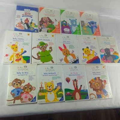 Baby Einstein Lot Of 13*First Signs*Shapes*Animals* Baby Da Vinci*Noah*Galileo - Image 1 of 4