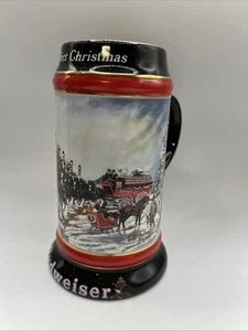 1992 Budweiser Holiday Stein "A Perfect Christmas” Signed And Numbered - Picture 1 of 5
