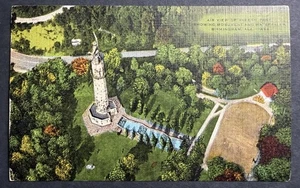 Luftansicht des Vulcan Park Birmingham, Alabama Vintage Leinen Postkarte - Bild 1 von 2