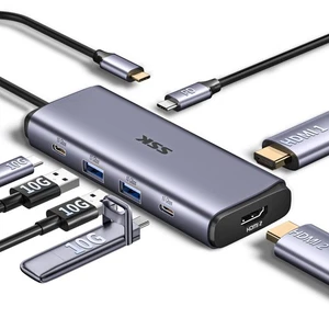 Powered USB 3.2 Hub ππ¬πππ£π¦ 7 Port USB C Adapter with Dual π°π HDMI,2 U... - Picture 1 of 6