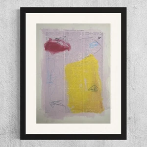 Quadro arte astratta tecnica mista originale 10x13,5” serie Wanderlust #19 - Foto 1 di 5