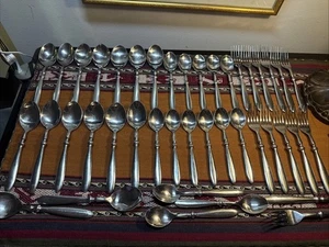 49-teiliges Set Hampton Silberschmiede Bistro 18/8 Edelstahl Porzellan - Bild 1 von 14