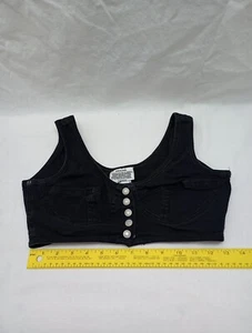 Jordache Crop Top Button Front Size L Dance Bra  - Picture 1 of 7