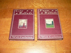 Antique City & Farm Ballads 1903/05 Illustrated HC Poetry Books by Will Carleton - Picture 1 of 16