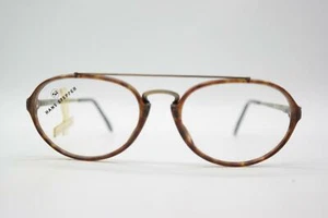 Gafas de colección Stepper SI 117 marrón latón ovaladas montura anteojos NOS - Imagen 1 de 6