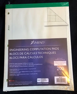 Engineering Computation Pad Engineer Pad 8.5 X 11 Inches Engineering Notebook - Picture 1 of 2