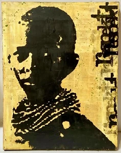Black American Urban Street Pop Art Young African Boy DJ NDEBELE Signed Original - Picture 1 of 7