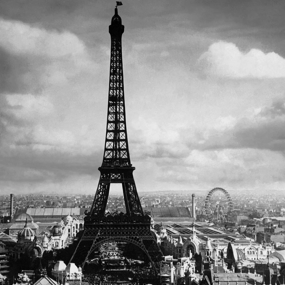 The Eiffel Tower Paris France 1897, Jerry Tavin, Wall Decor Art Print 14" x 11" - Image 1 of 1