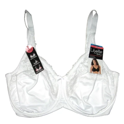 Sujetador Lilyette by Bali 38DDD Blanco Modelado Minimizador Estilo Con Aros #LY0428 Nuevo Foto 1 de 4