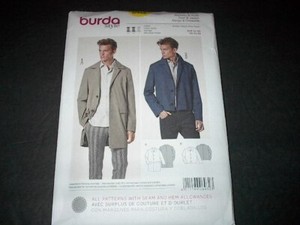 Burda Pattern 6932 Men's Button Front Coat and Jacket in Two Lengths 34 ~ 50 Unc