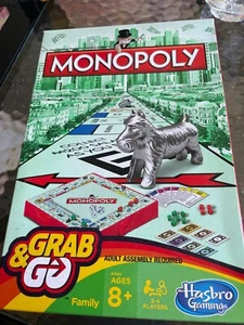 Monopoly Grab and Go Travel Edition NEVER PLAYED Board Game Hasbro Gaming 2014 - Picture 1 of 4