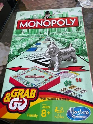 Monopoly Grab and Go Travel Edition NEVER PLAYED Board Game Hasbro Gaming 2014 - Image 1 of 4