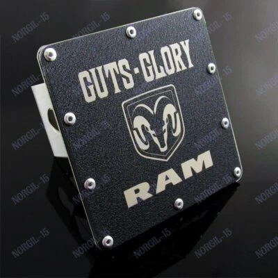 不锈钢挂盖 GUTS GLORY 适用于道奇 RAM Rugged 2 英寸拖车牵引接收器 — 第 1/4 张图片